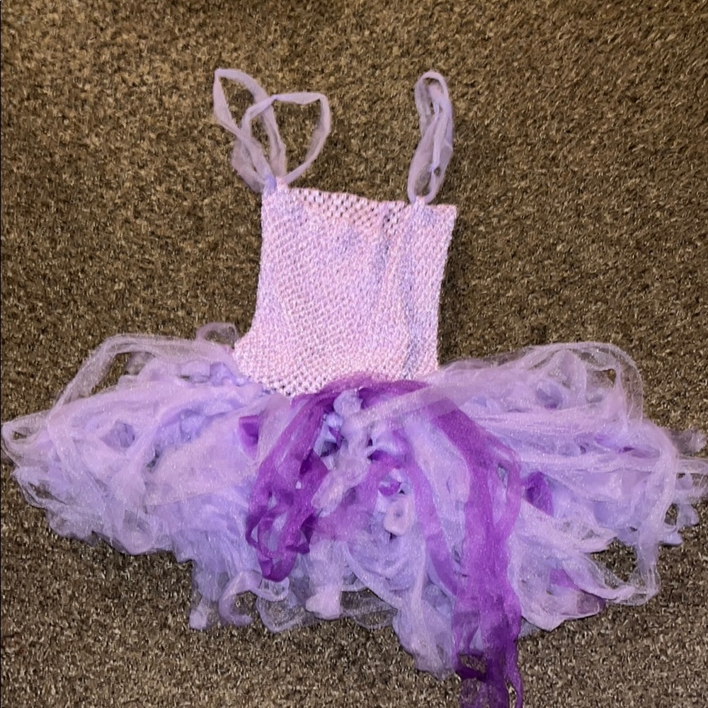 Purple Dance Tutu Costume with Tulle Layers